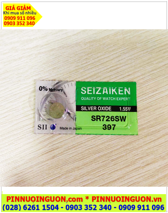 Seizaiken SR726SW 397, Pin đồng hồ 1.5v Silver Oxide Seizaiken SR726SW - Pin 397 chính hãng